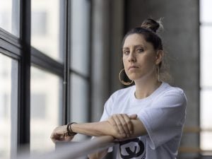 Jennifer Weber poses for a profile picture in a dance studio